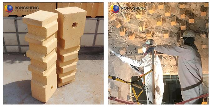 Industrieofen Aufgehängtes Feuer Ziegel hervorragende Wärmeschlagfestigkeit feuerfeste hohe Alumina Ankerziegel für heiße Herd 1