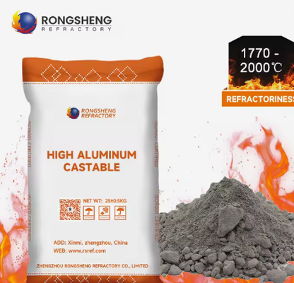 Hohe Erosionsbeständigkeit 65 % 75 % Al2o3 Low Cement Castable Refraktäre Auskleidungsmaterialien mit hohem Tonerdegehalt für Elektrobogenöfen