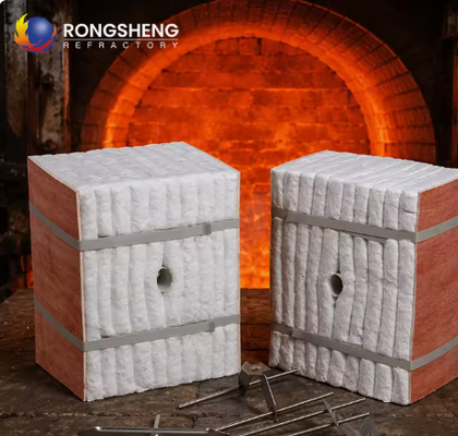 1260C 1430C Feuerfeste Keramikfaser Klappblock Aluminium-Silicatkeramikmodul für Hochtemperaturöfen