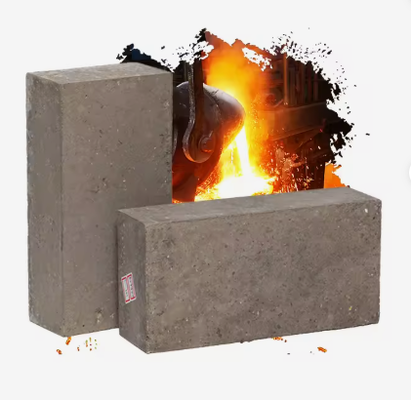 Hochwertige 75% MgO Dolomit Ziegel geschmolzen Magnesia Kalzium feuerfeste Ziegel für Stahlladeln
