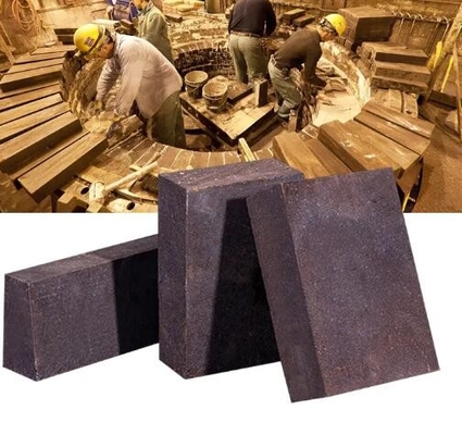 Schmelzende Magnesia-Rebond-Chromziegel Hochtemperaturfeuer Sinterte Chrom-Magnesitziegel für den Raffinationsofen