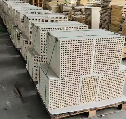 Glasöfen Möbel Mullite Cordierite Platte gegraben Perforierter Cordierite Mullite Platte feuerfeste Keramik Setter