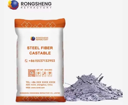 Rohsheng Aluminium Stahlfaser Gießstoff hochwertige Abrasionsbeständige Stahlfaser feuerfeste Gießstoffe für Industrieöfen