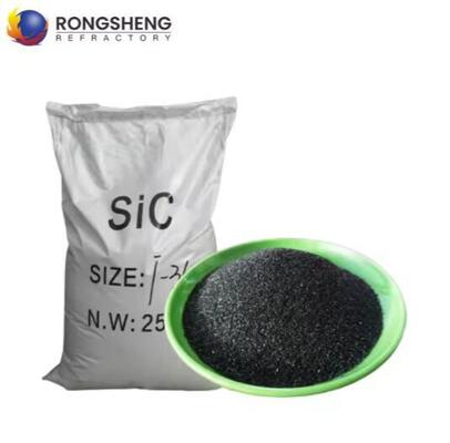Hohe Reinheit 98,5% Sic Pulver Carborundum Grit Schwarzgrünes Siliziumkarbidpulver für Abrasiven und Feuerfeste