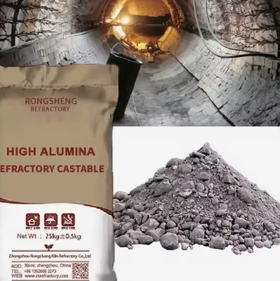 Hohe Erosionsbeständigkeit 65 % 75 % Al2o3 Low Cement Castable Refraktäre Auskleidungsmaterialien mit hohem Tonerdegehalt für Elektrobogenöfen
