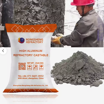 Hochleistungsfeuerfeste Gießerei Hochaluminium Niedrigzement Gießöfen Industrieöfen Monolithische feuerfeste Beschichtungsmaterialien