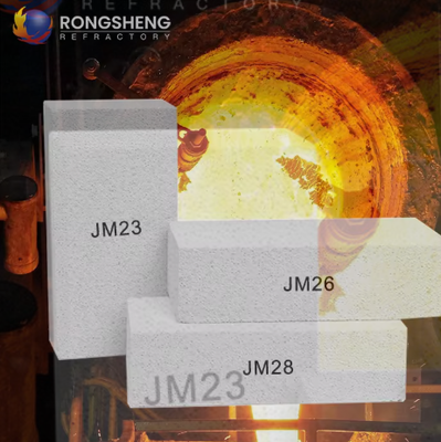 Rongsheng Jm23 Jm26 Jm28 Jm30 Leichtgewicht Hitzebeständige Ziegel Mullite Isolierende Feuerfeste Ziegel für Ofen und Kessel
