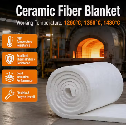 Hochtemperatur 1600c 3000F feuerfeste polykristalline Wolle Aluminiumoht Fiber Decke HA Grade 1500C 6-50mm Dicke Keramikdecken