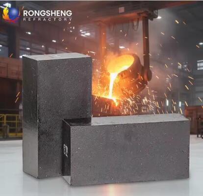 Rongsheng Hochtemperatur-Aluminiumoxid-Magnesia-Kohlenstoff-Feuerfeststeine für Auskleidungen von Induktionsöfen und Pfannenöfen