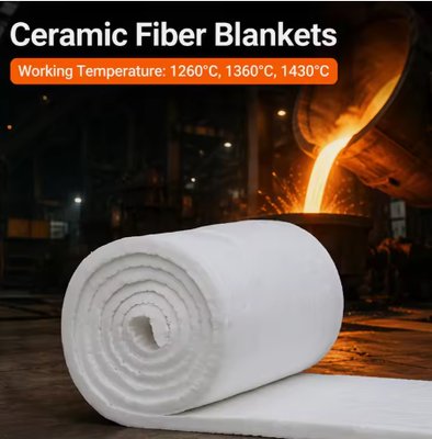 1400 Kaowool Keramikfelz 128 Kg/M3 Hochaluminiumsilikat Keramikfaser Decken Wärmedämmung für industrielle Öfen